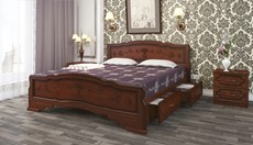 Кровать с выкатными ящиками Карина-6 (Орех) 120х200 в Ульяновске - предосмотр