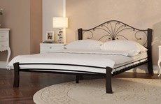 Кровать полутороспальная Фортуна 4 Лайт, 1200, черный/шоколад в Симферополе