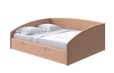 Кровать двуспальная Bono 160х200, Экокожа (Латунный перламутр) в Набережных Челнах