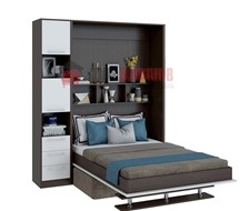 Кровать-шкаф с диваном Бела 1, с полкой ножкой с 1 пеналом, 1600х2000, венге/белый в Сочи