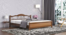 Кровать полутороспальная Ковка 140*200 с основанием в Омске