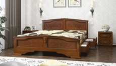 Кровать с выкатными ящиками Елена (Орех) 80х200 в Астрахани